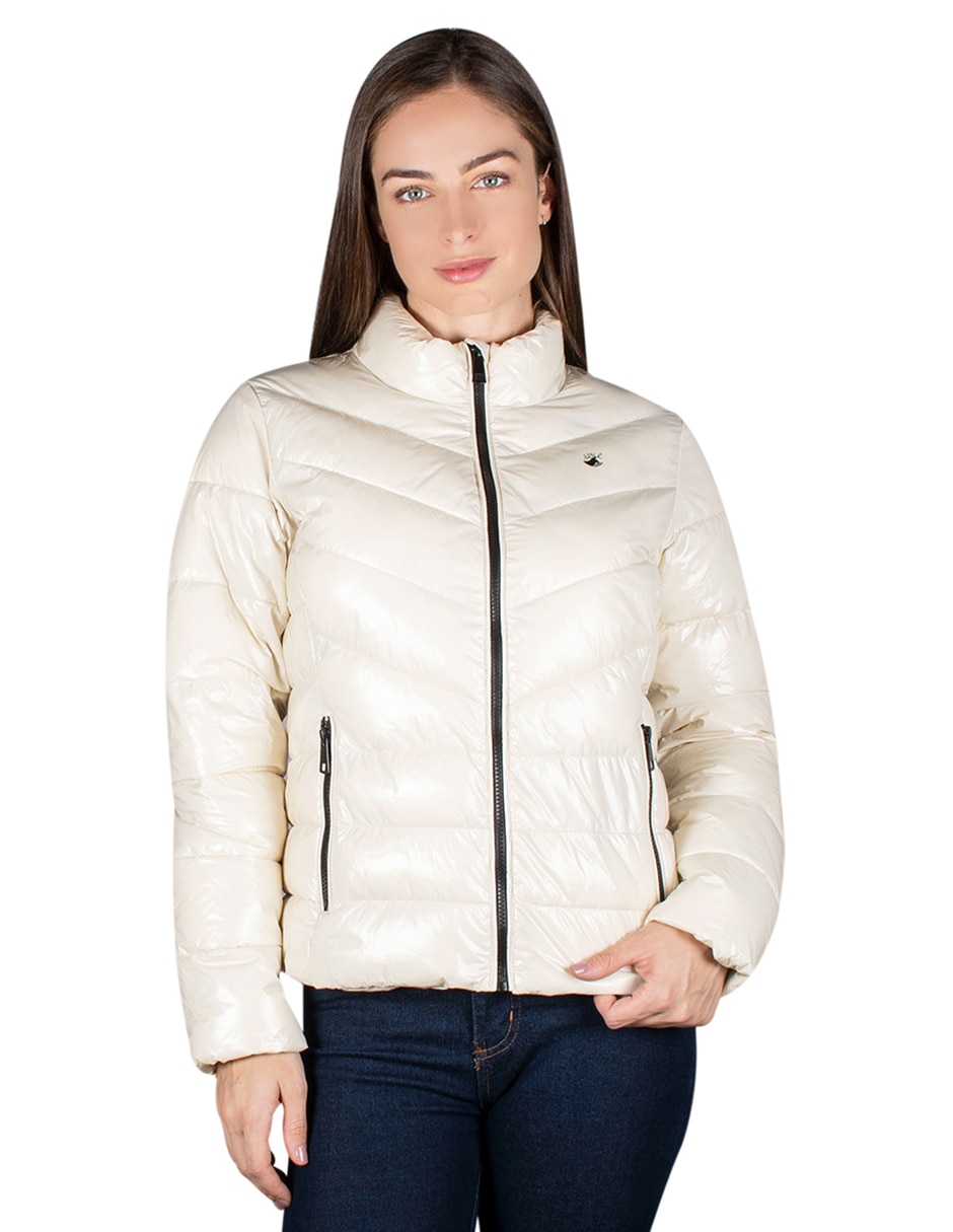 Chamarra acolchada impermeable para mujer