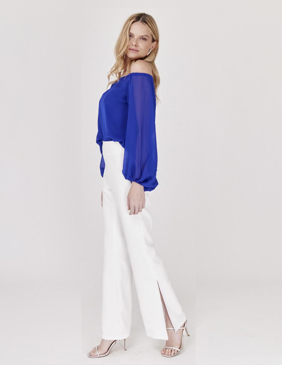 Pantalón acampanado amplio para mujer 4