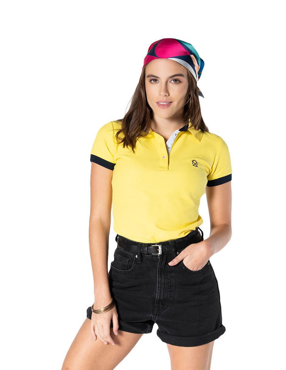 Playera tipo polo para mujer
