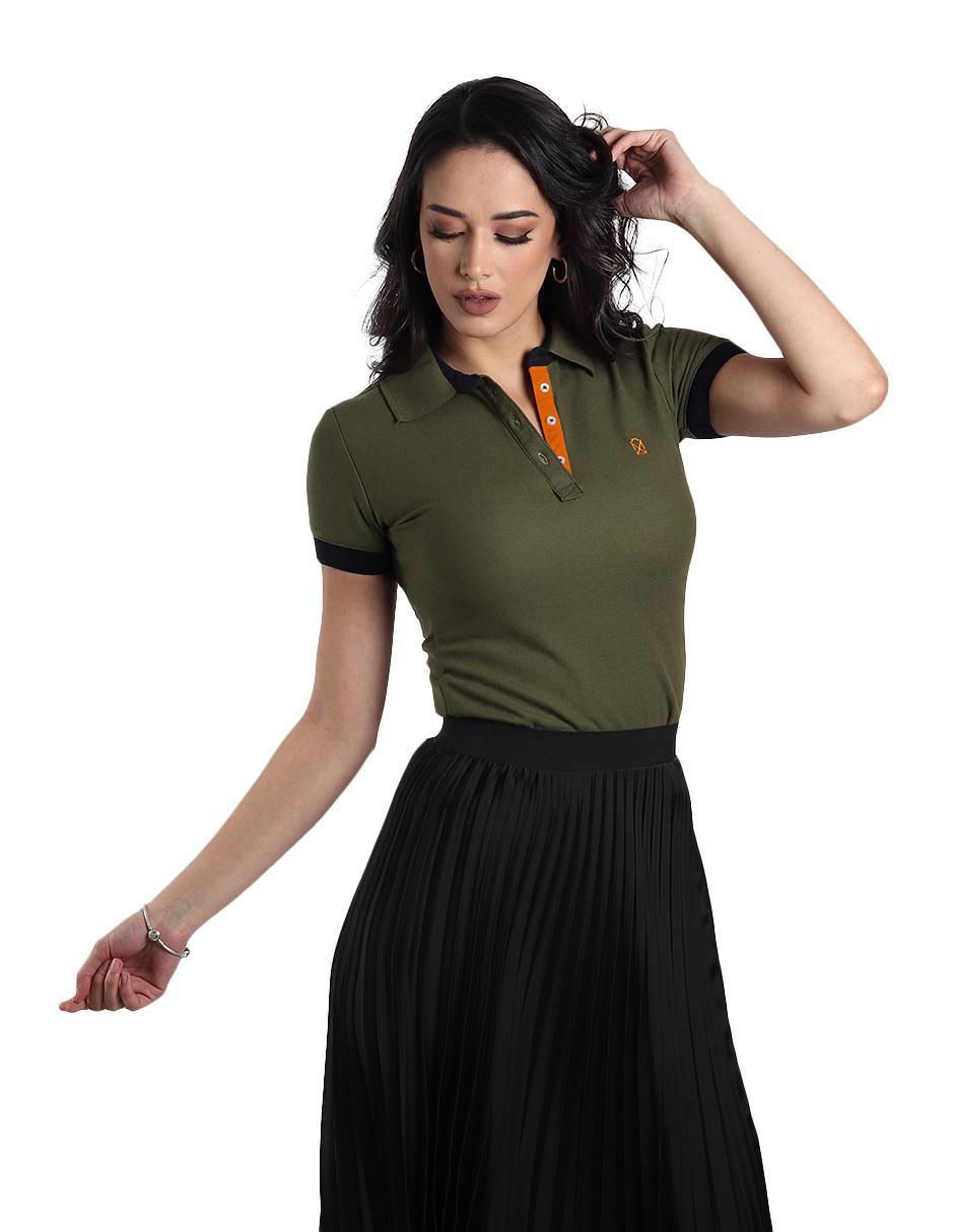 Playera tipo polo para mujer 1