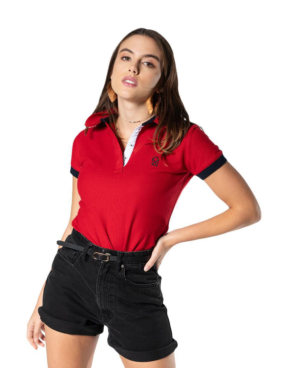 Playera tipo polo para mujer