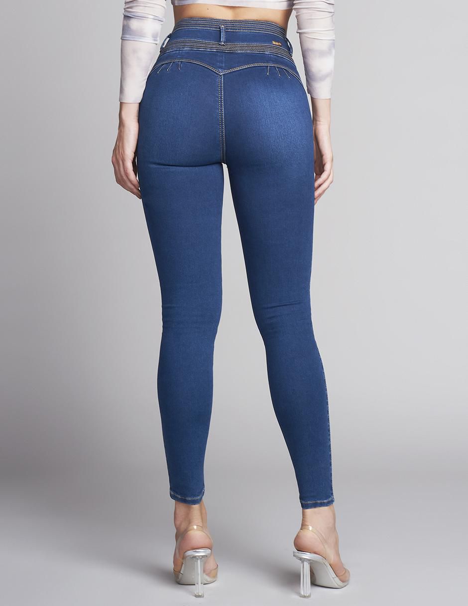 Jeans super skinny Seven Jeans 9326blco corte cintura alta para