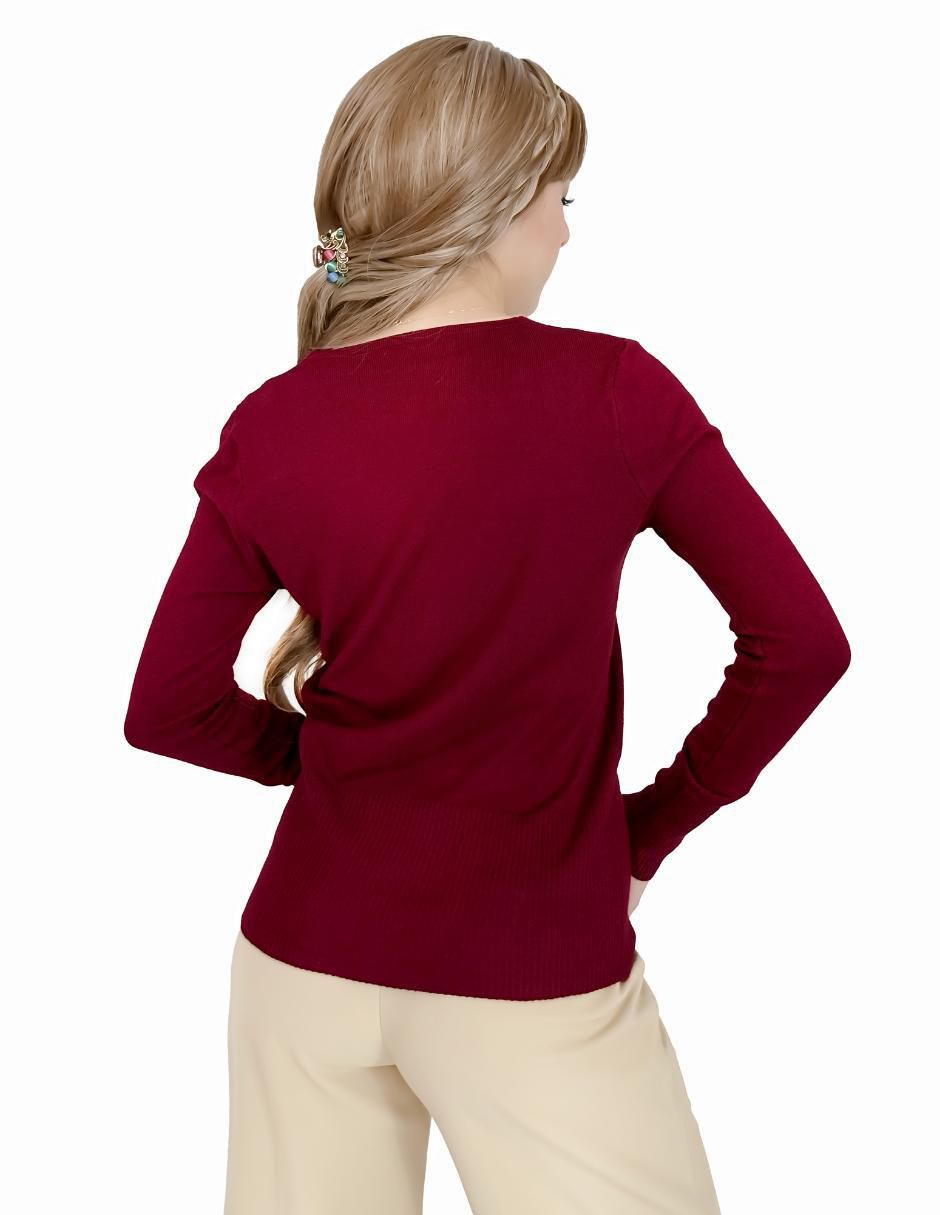 Suéter cuello v para mujer 2