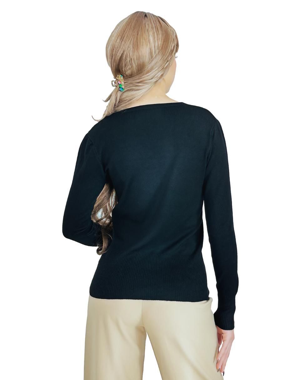 Suéter cuello v para mujer 3
