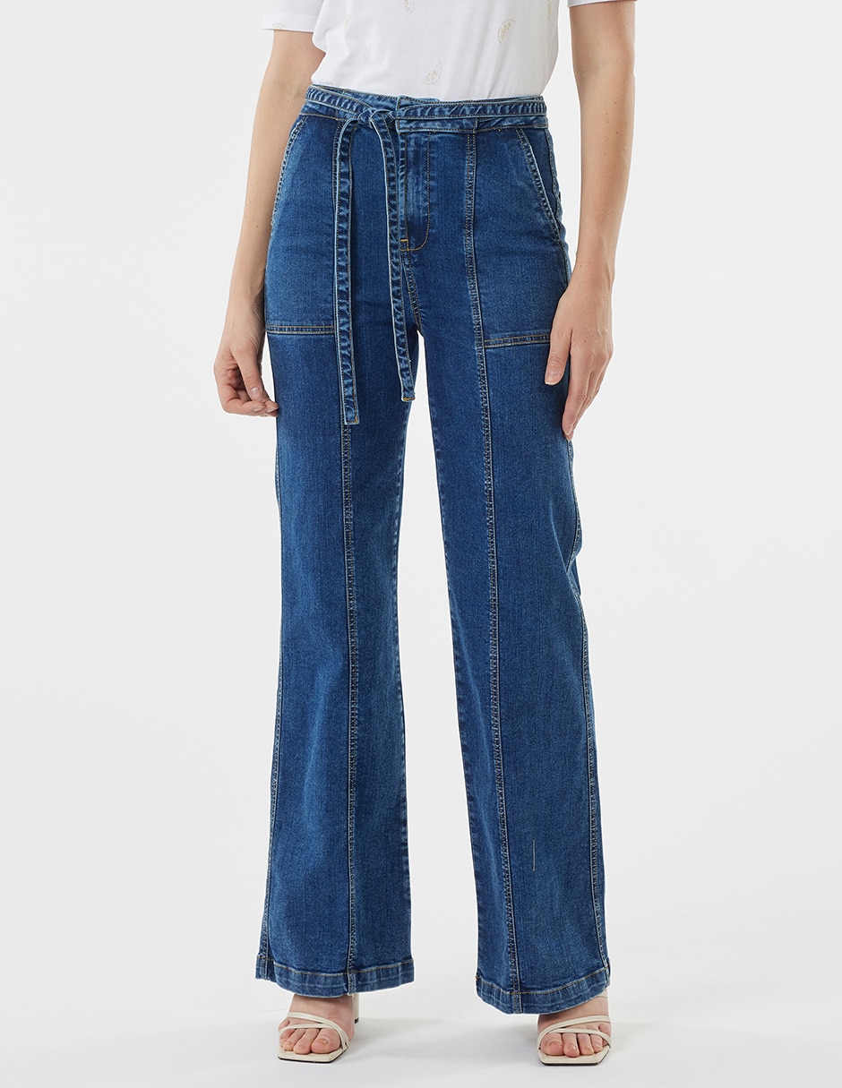 Jeans flare Hollister corte cintura para mujer