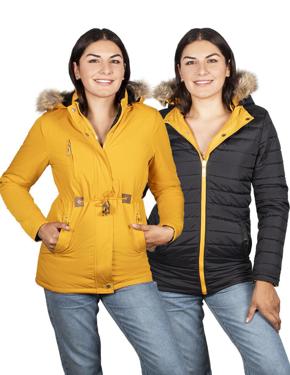 Chamarra parka impermeable para mujer 7