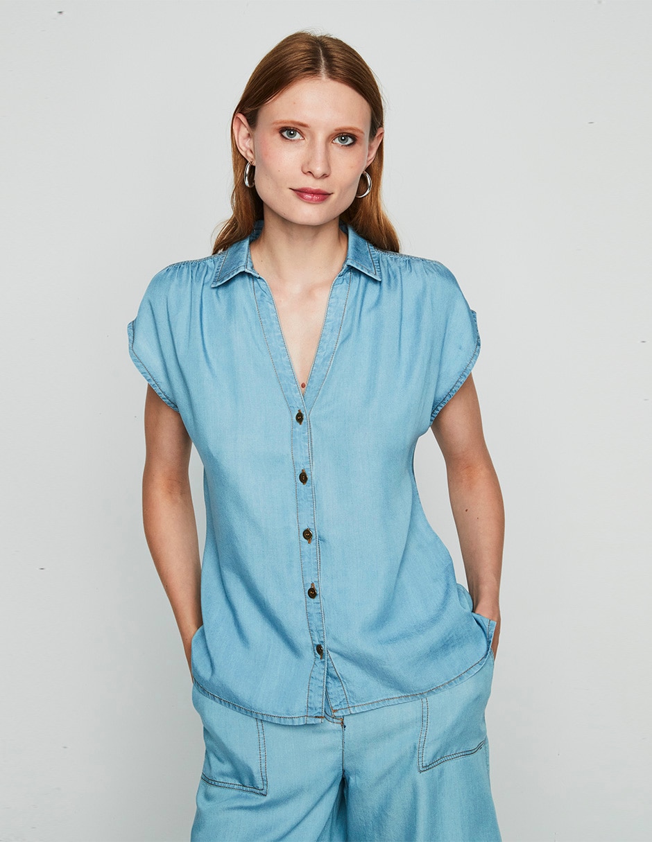 Blusa manga corta para mujer 1