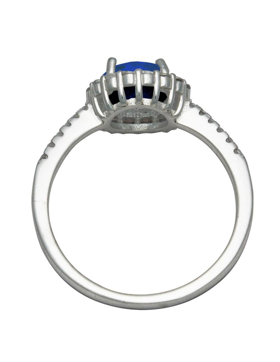 Anillo P 925 de plata zirconia pulido 4