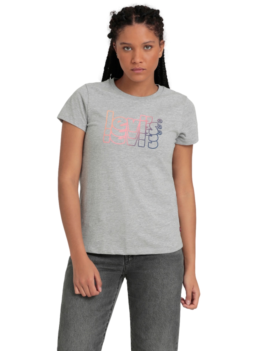 Playera levi's blanca online mujer