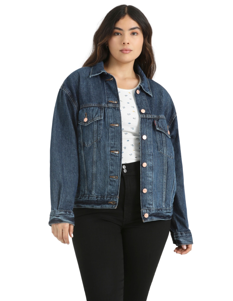 Chamarras levis de mezclilla para shops mujer