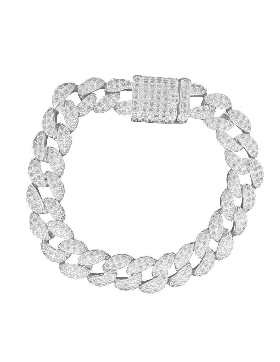 Pulsera de plata P 925 con acabado pavé Pulsera de plata P 925 con acabado pavé