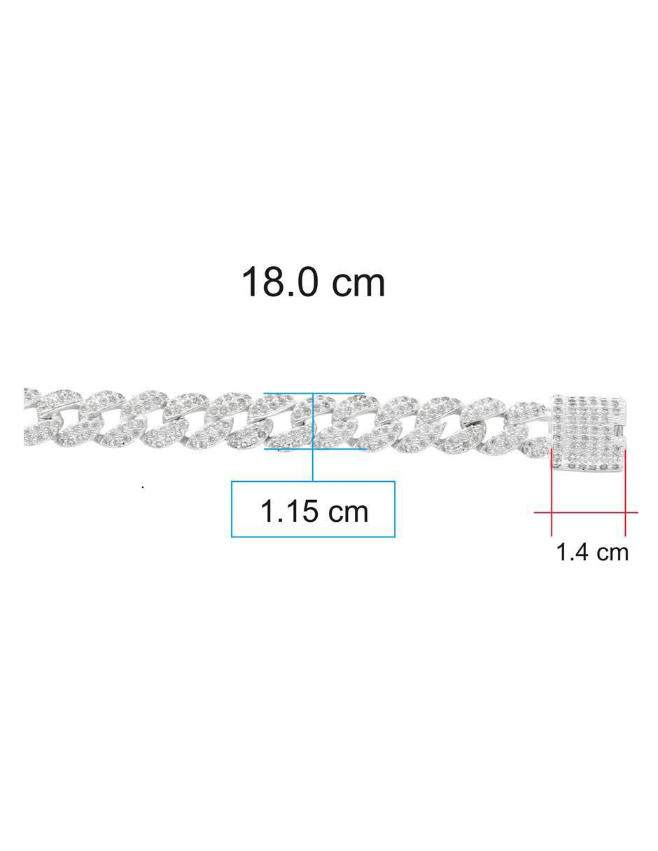 Pulsera de plata P 925 con acabado pavé 5