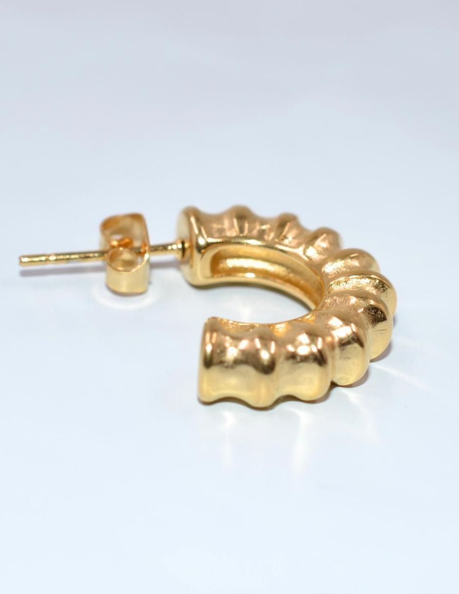 Aretes de media luna Life Style con acabado brillante 3