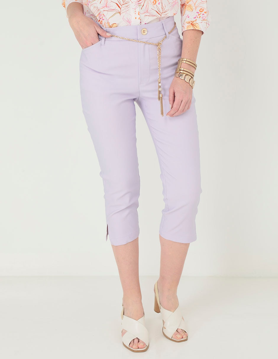 Pantalón capri LIEB Basics Plus straight para mujer