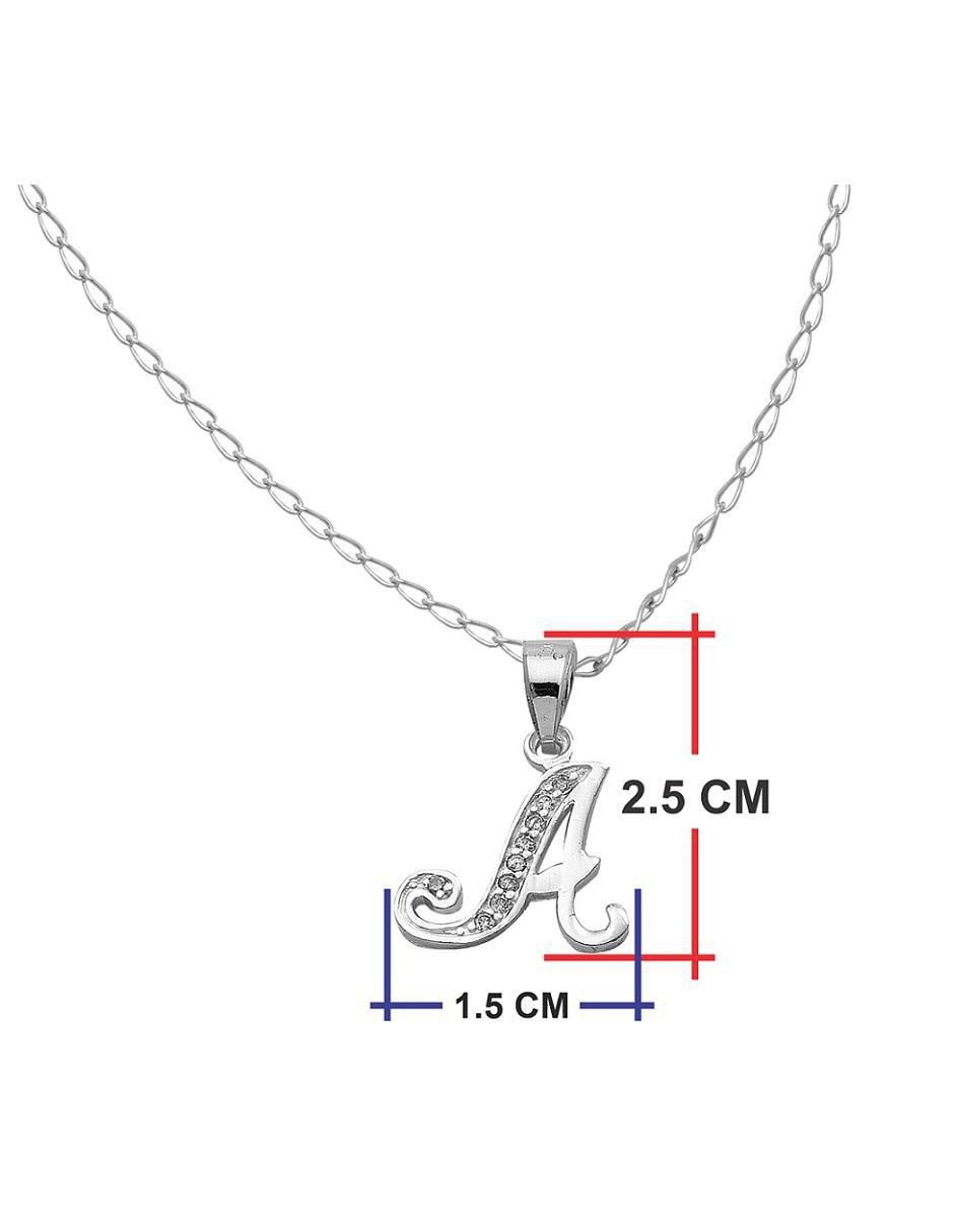 Collar de letra a de plata P 925 4