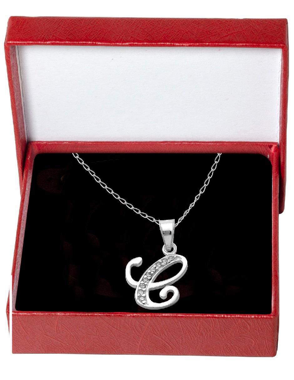 Collar de letra c de plata P 925 2