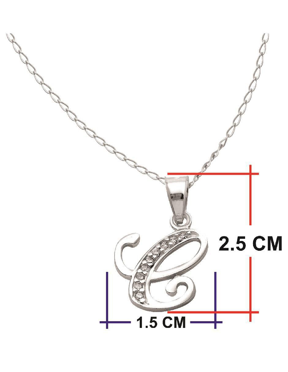 Collar de letra c de plata P 925 5