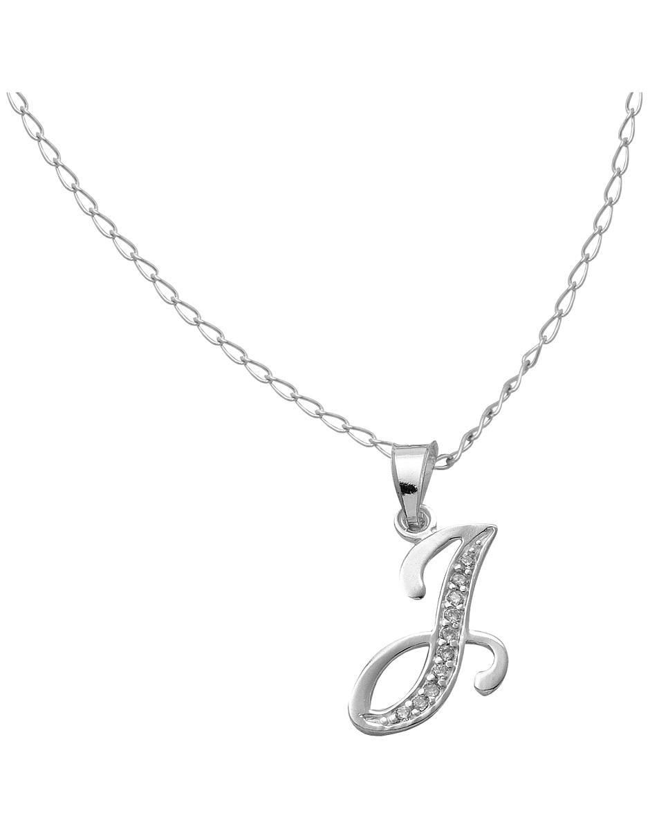 Collar de letra j de plata P 925 2