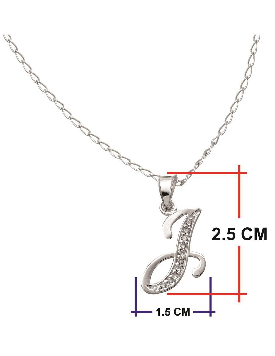Collar de letra j de plata P 925 5
