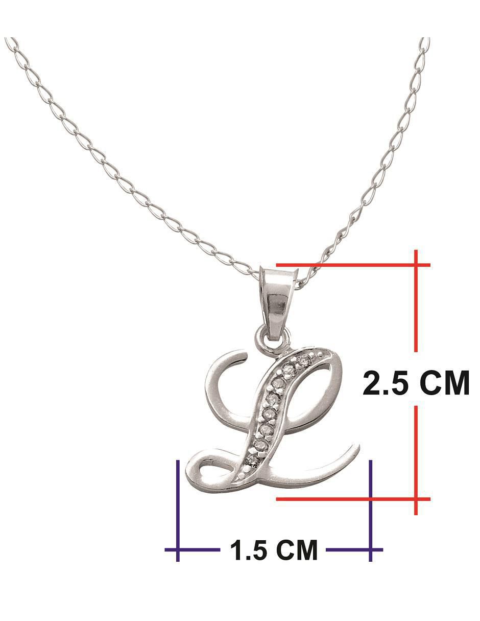 Collar de letra l de plata P 925 5