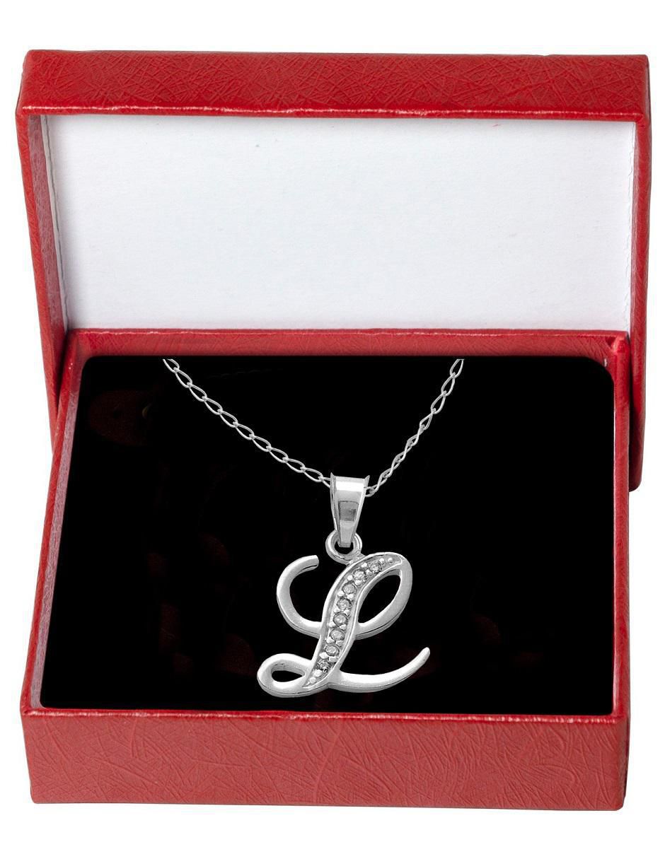 Collar de letra l de plata P 925 4