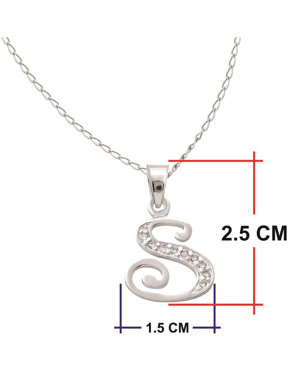 Collar de letra s de plata P 925 5