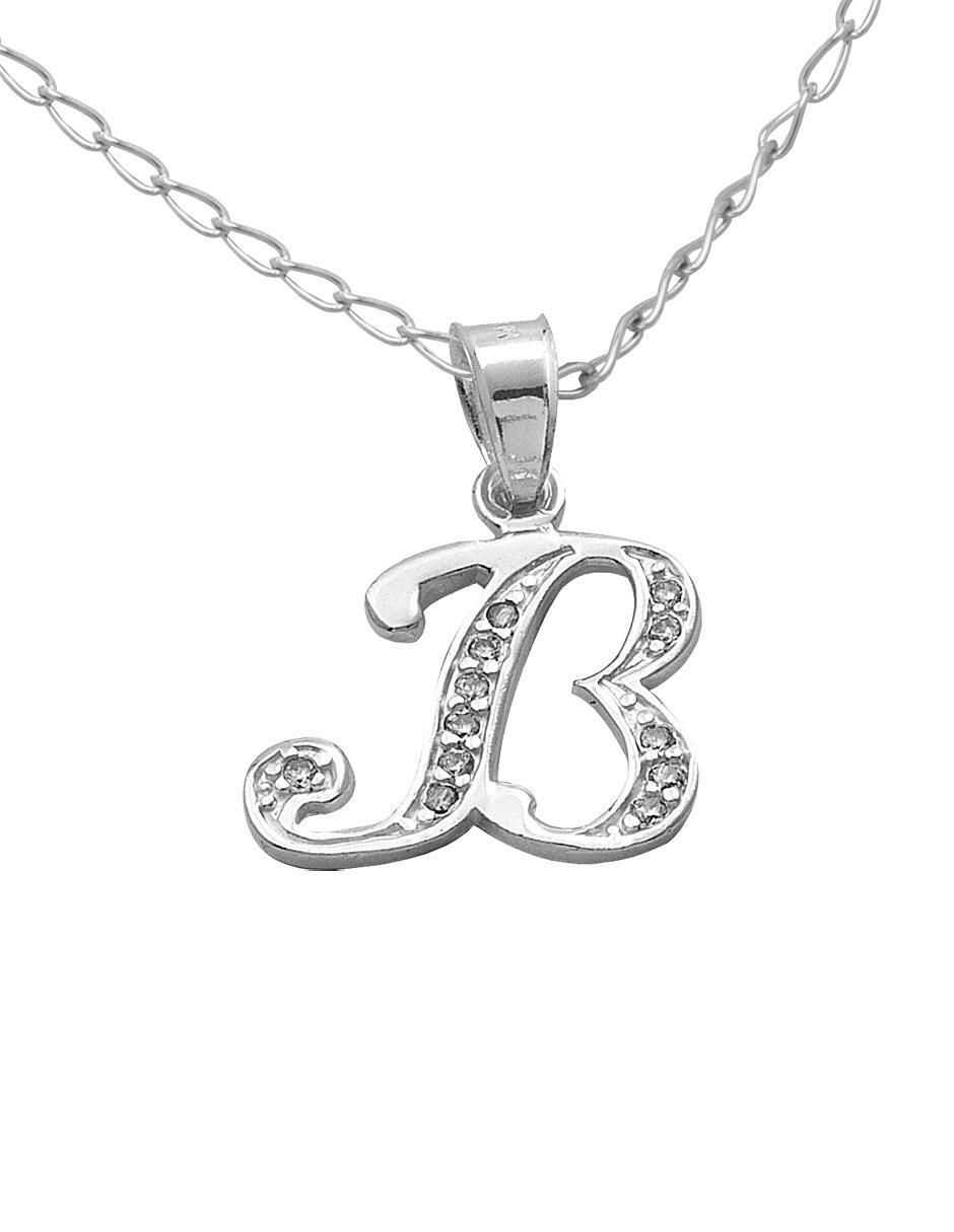 Collar de letra b de plata P 925 1