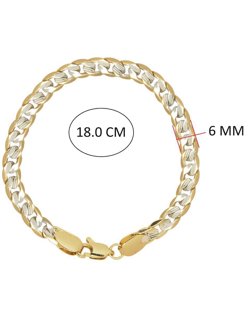 Pulsera 18 K con acabado chapa de oro 5