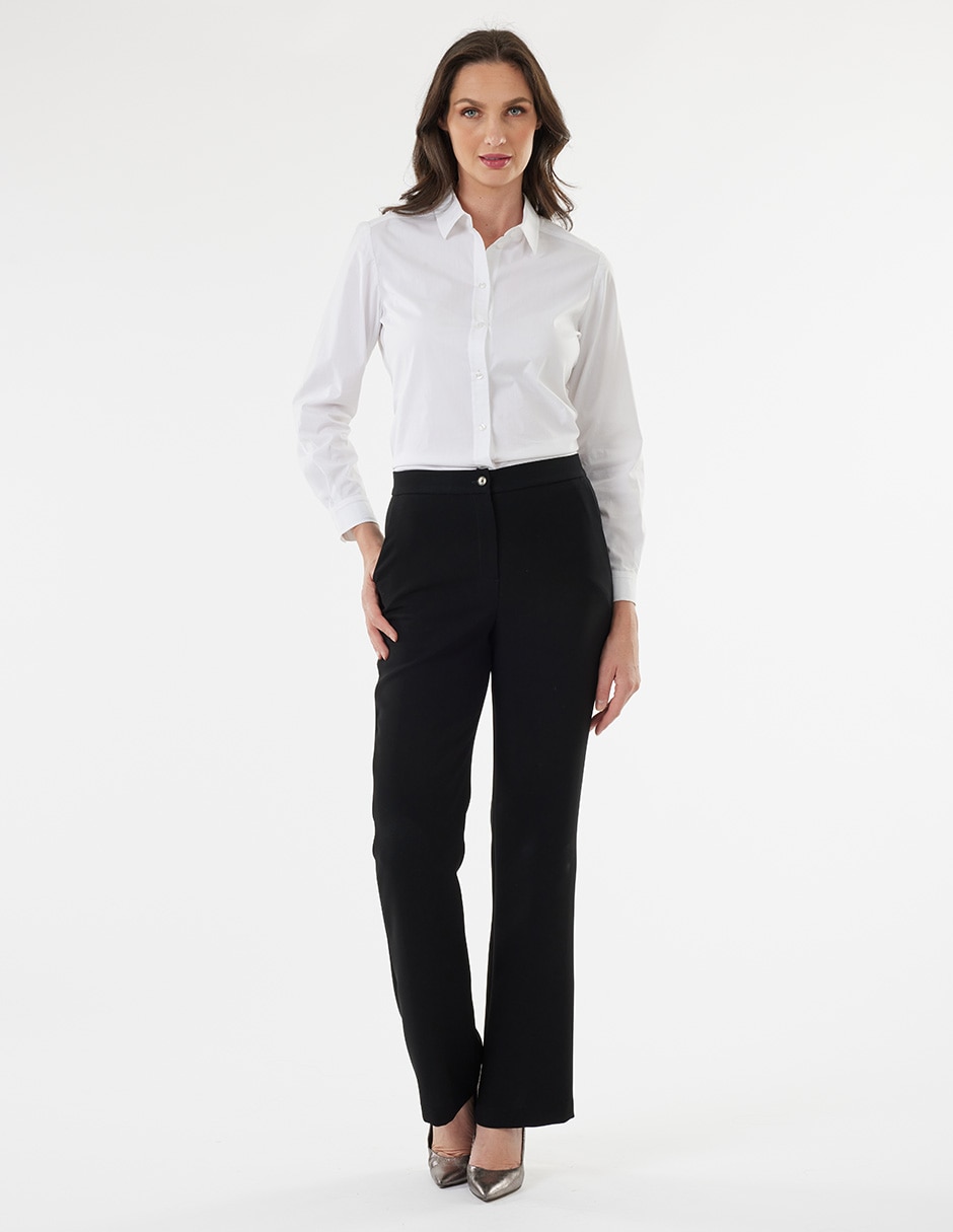 PANTALON FOLEY'S BD2173 LIS, 34, NEGRO