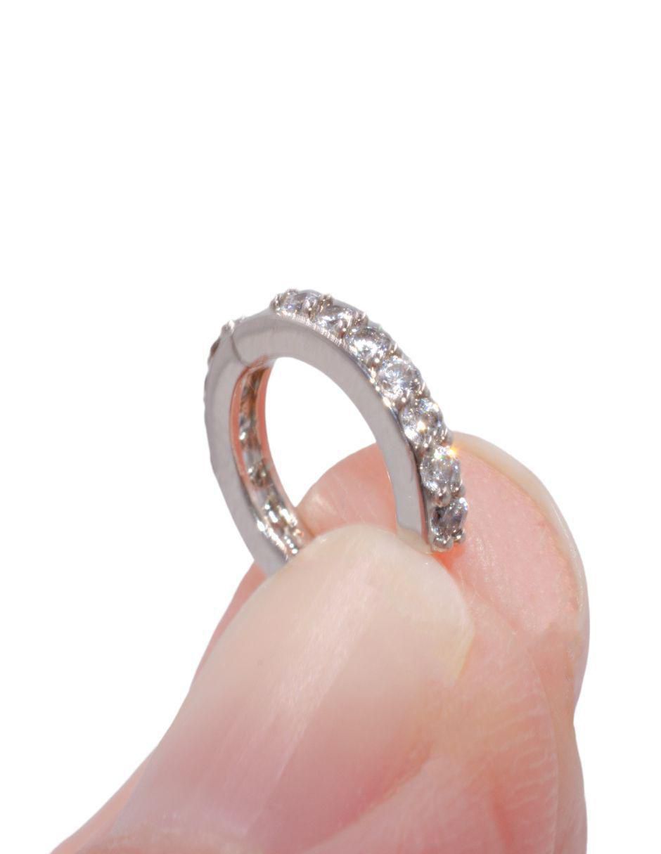 Arracadas Classic Ic con acabado baño rodio zirconia 4