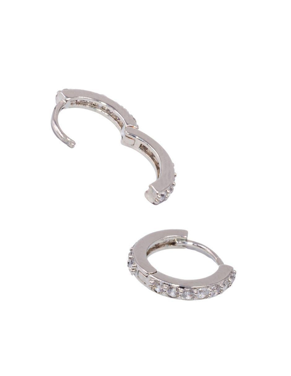 Arracadas Classic Ic con acabado baño rodio zirconia 6