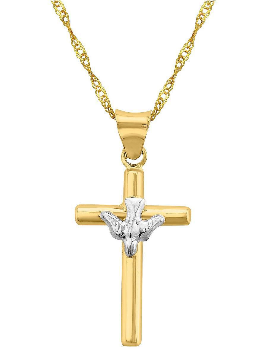 Collar de cruz de oro 10 K