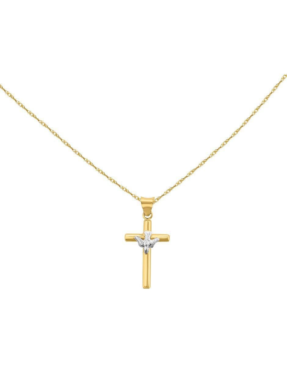 Collar de cruz de oro 10 K 2