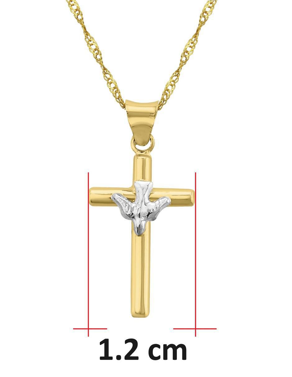Collar de cruz de oro 10 K 5