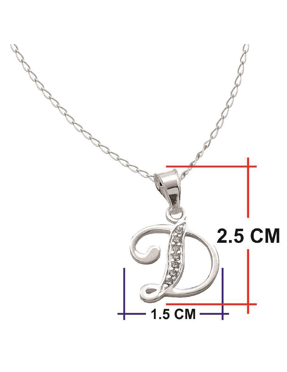 Collar de letra d de plata P 925 5