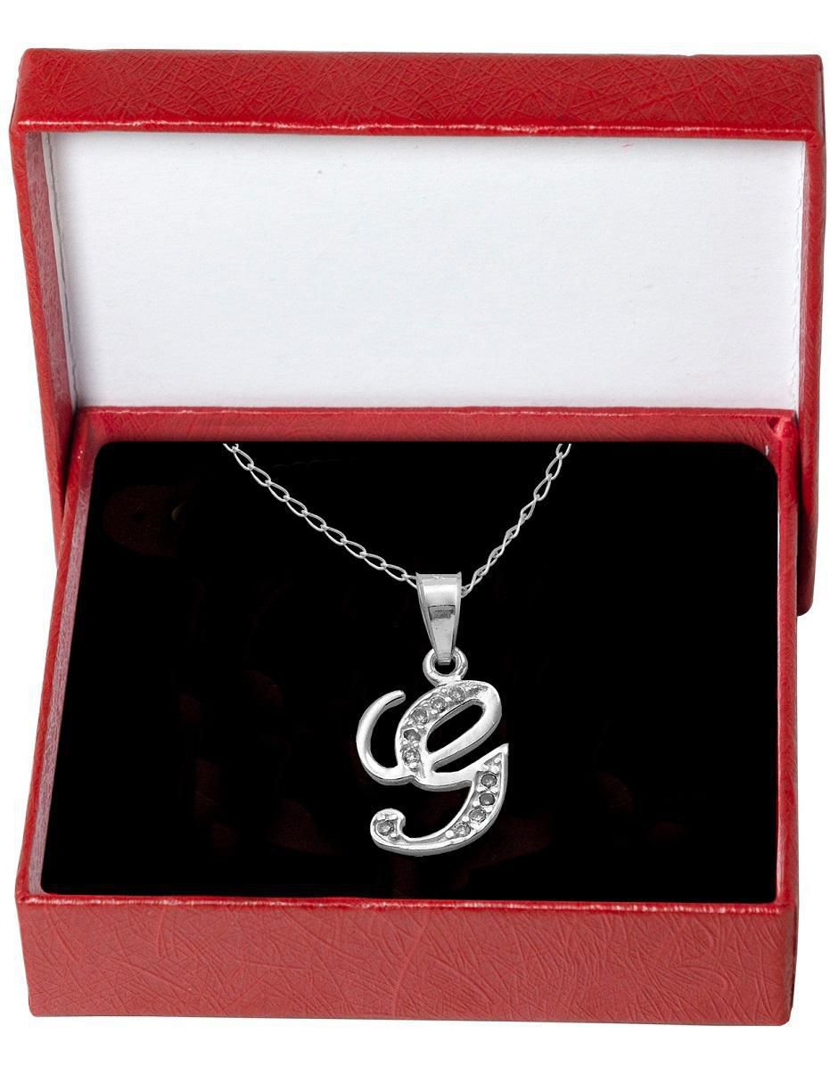 Collar de letra g de plata P 925 4