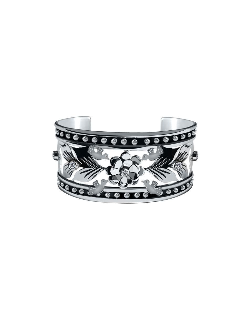 Brazalete Enrique Garcia de plata P 925 Colibríes con acabado brillante