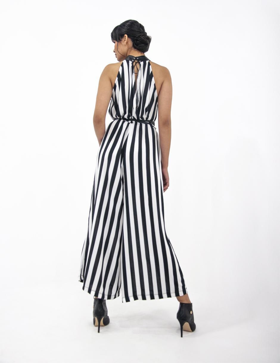 Jumpsuit estampado a rayas para mujer 2