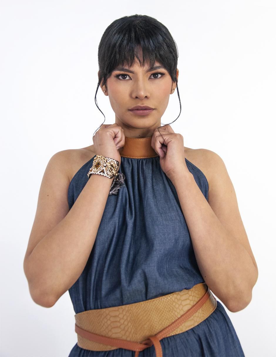 Jumpsuit estampado a rayas para mujer 4