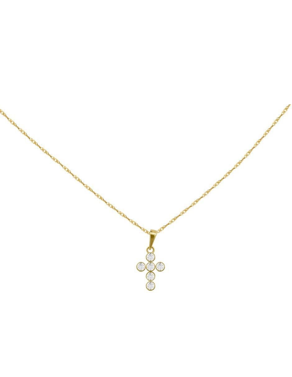 Collar de cruz de oro 10 K 2