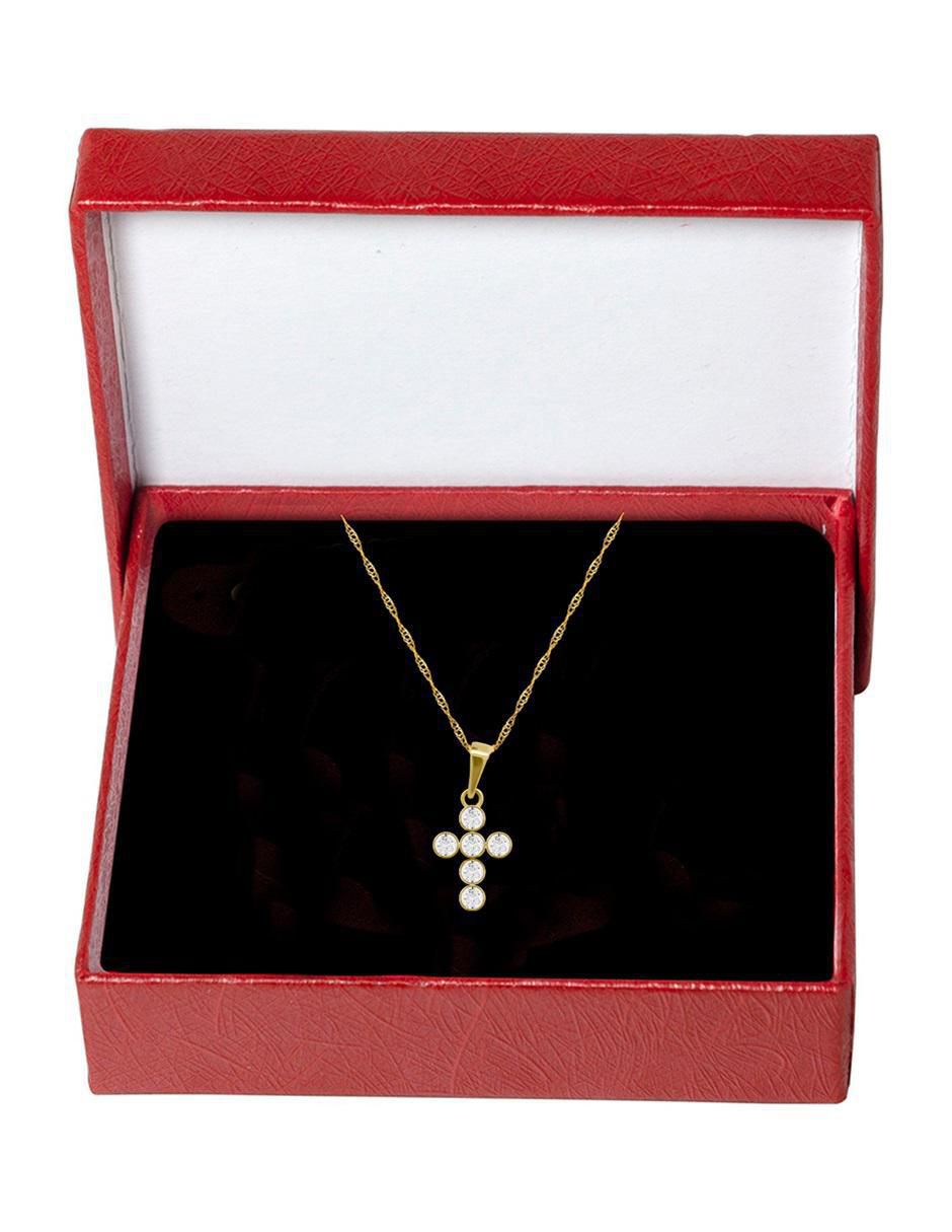Collar de cruz de oro 10 K 5