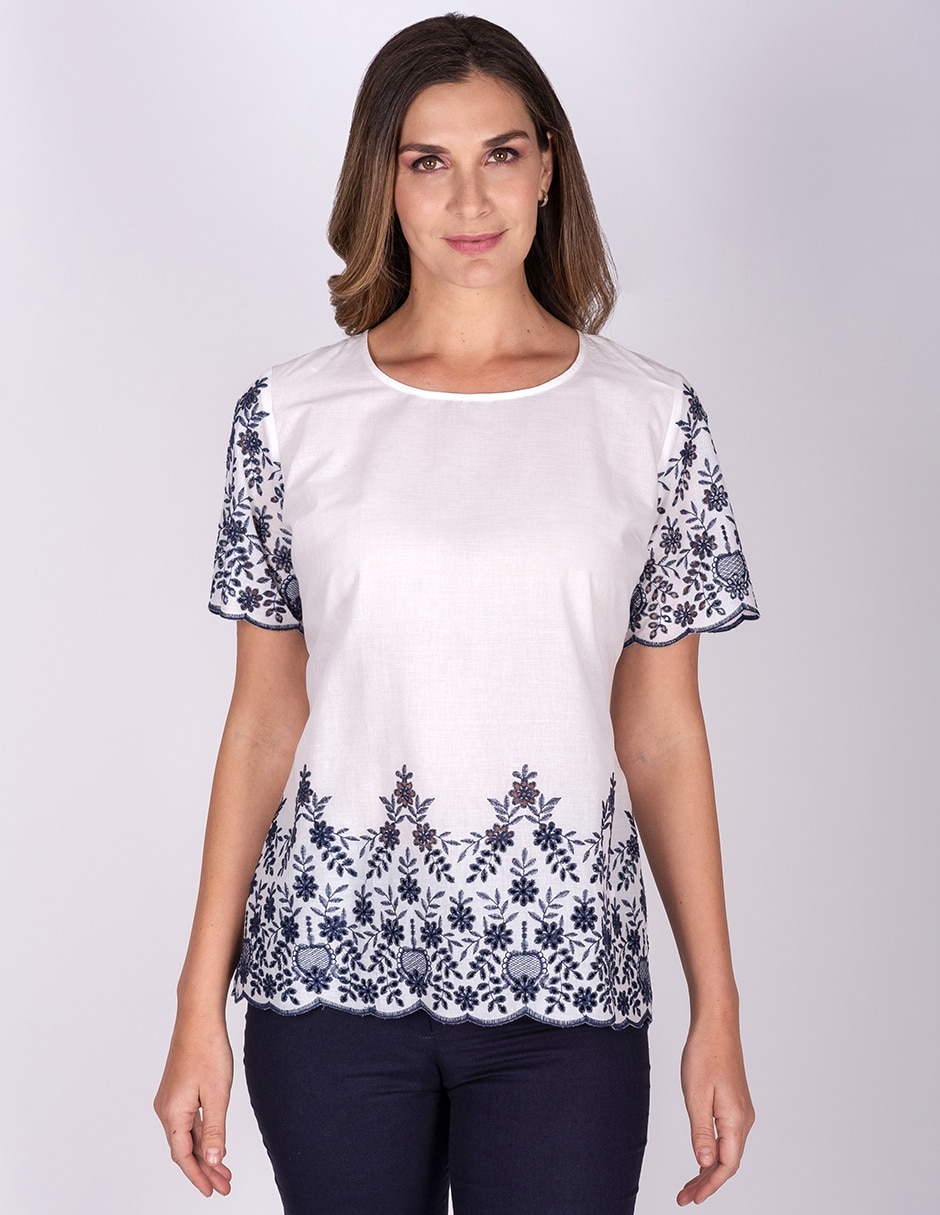 Blusa manga corta para mujer 1