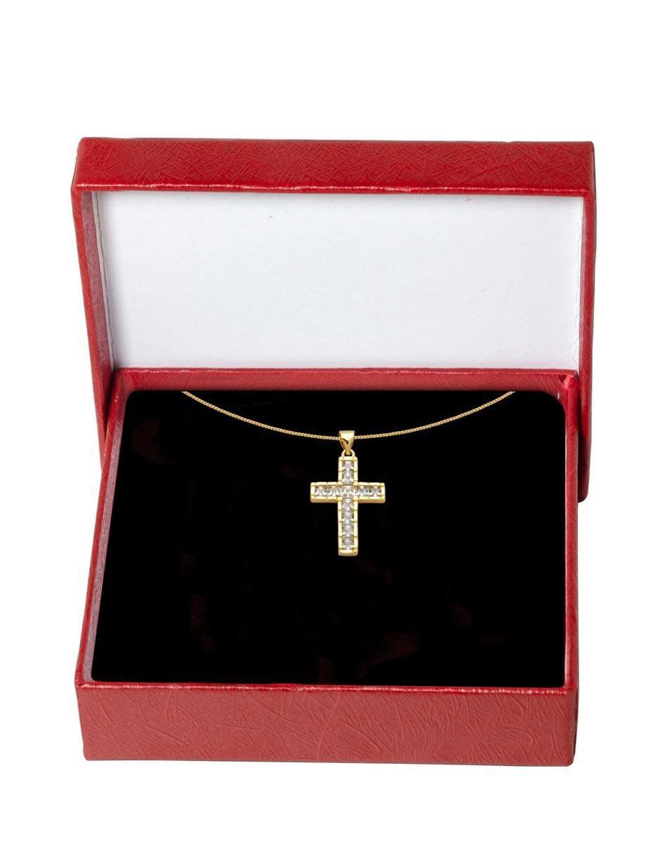 Collar de cruz 18 K 4
