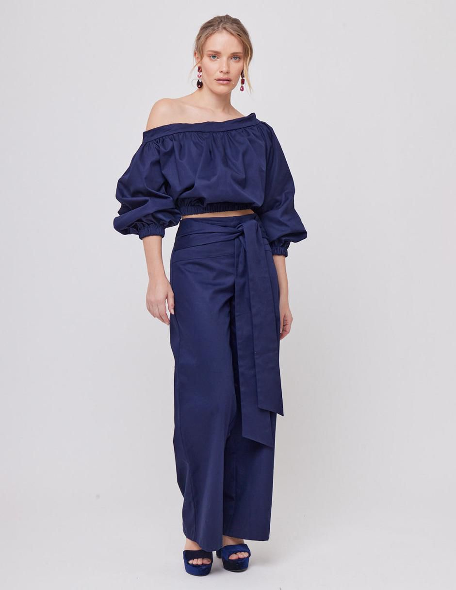 Blusa strapless manga larga para mujer 2