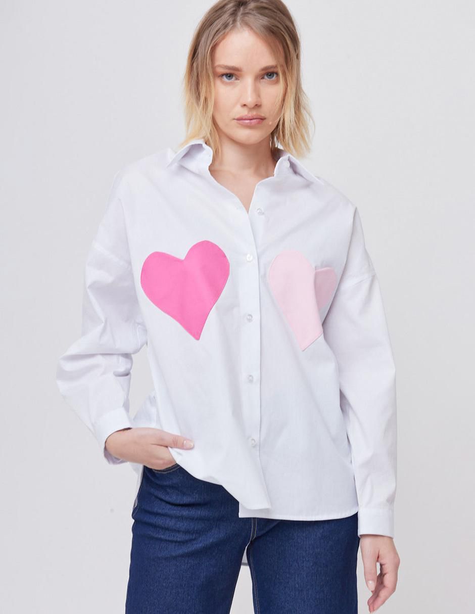 Blusa camisera manga larga para mujer