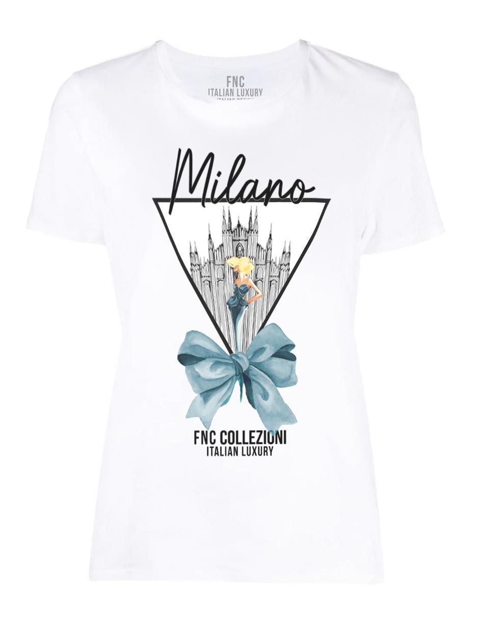 Playera manga corta Citta Milano cuello redondo para mujer 2