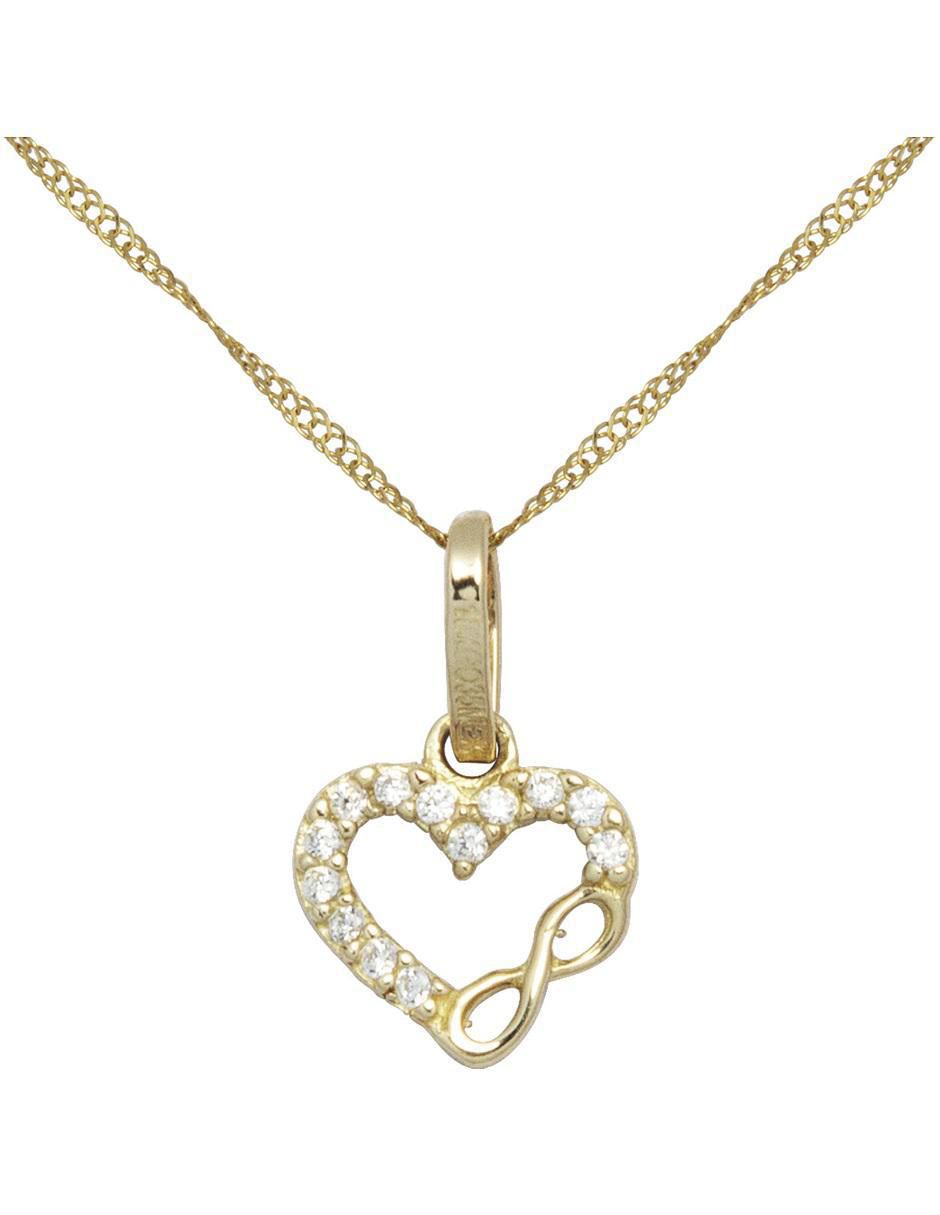 Collar de corazón de oro 14 K 1