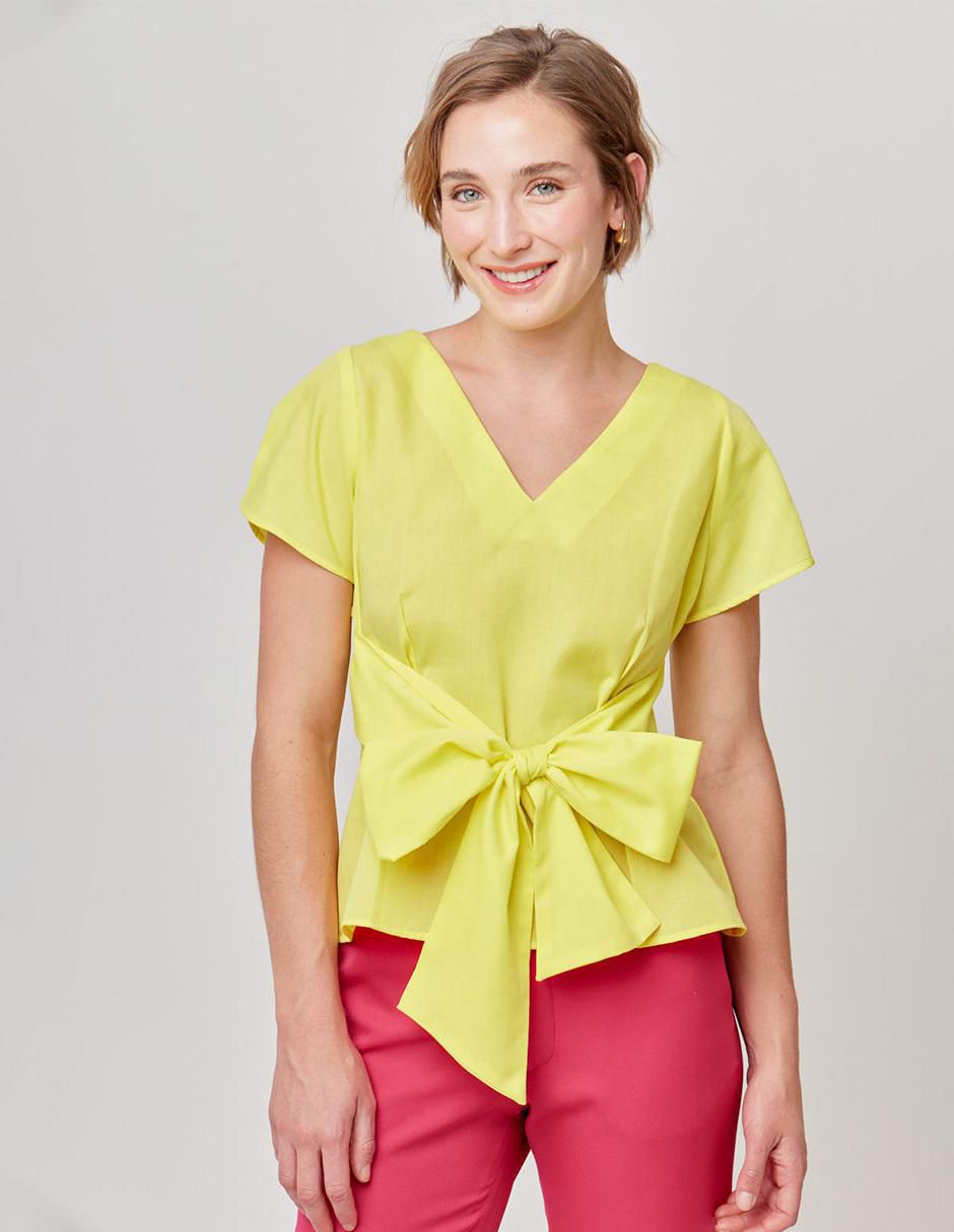 Blusa manga corta para mujer