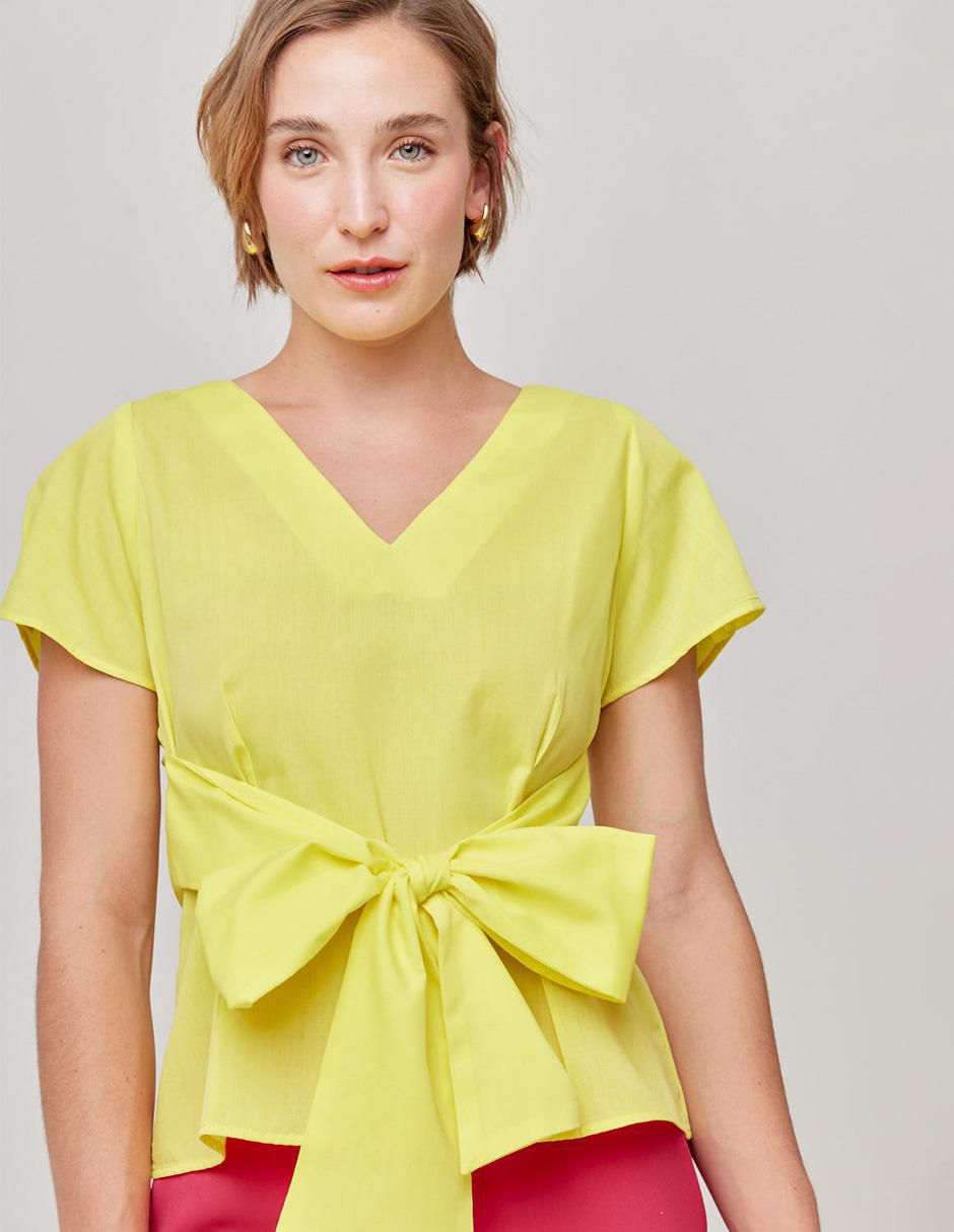 Blusa manga corta para mujer 4