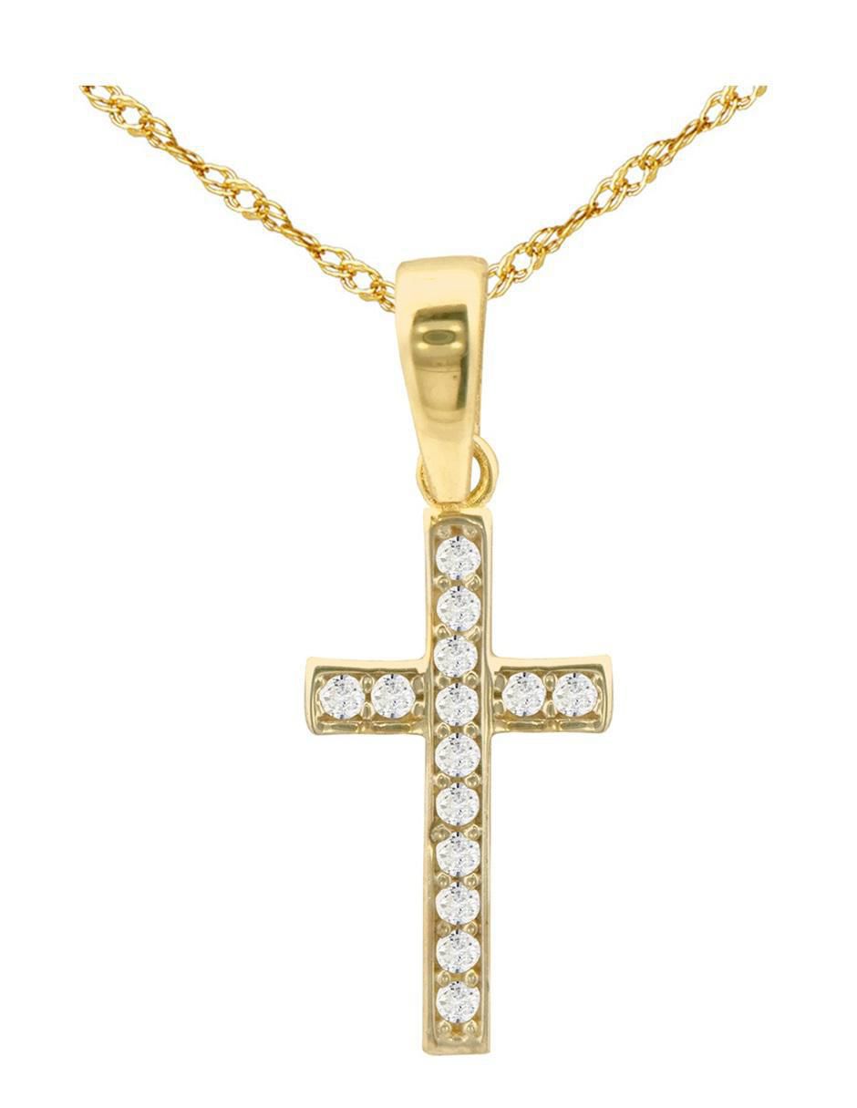 Collar de cruz de oro 10 K 1